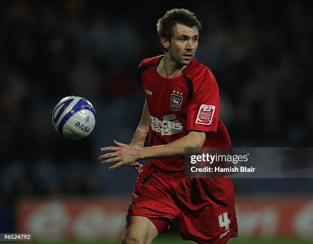 Gareth McAuley of Ipswich in action during the Coca-Cola Championship match between Queens Park Rangers and Ipswich Town at Loftus Road on February...