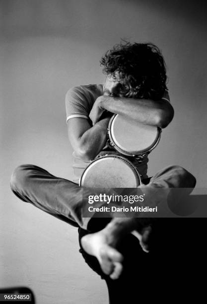 Michael Hutchence, lead singer of the Australian rock band INXS, photographed in his villa in Nice, France in 1994. Michael Hutchence died in...