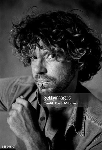Michael Hutchence, lead singer of the Australian rock band INXS, photographed in his villa in Nice, France in 1994. Michael Hutchence died in...
