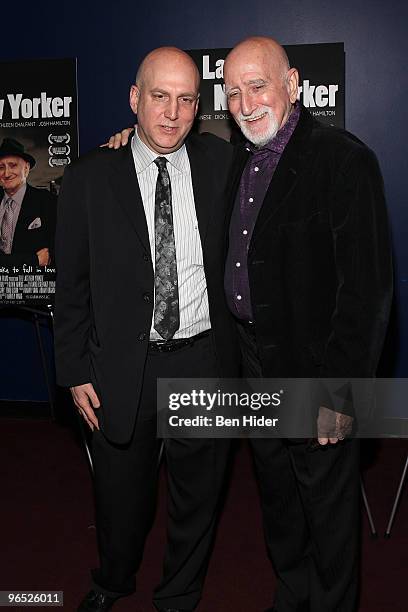 Director Harvey Wang and Actor Dominic Chianese attend the premiere of "The Last New Yorker" at The French Institute on February 9, 2010 in New York...