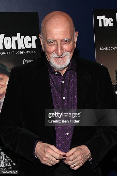 Actor Dominic Chianese attends the premiere of "The Last New Yorker" at The French Institute on February 9, 2010 in New York City.