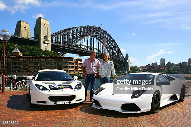 Presenterts Jeremy Clarkson and James May attend the Top Gear Live photo call ahead of the start of the Acer Arena live show tomorrow night, at...