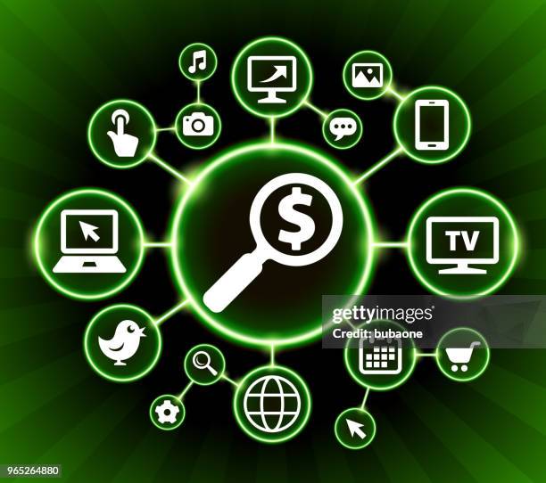 searching money internet communication technology dark buttons background - hand touch screen background stock illustrations