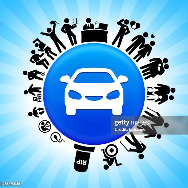 car  lifecycle stages of life background - life cycle icon stock illustrations