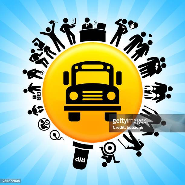 school bus lifecycle stages of life background - diaper teen stock illustrations