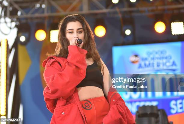 Halsey performs live on "Good Morning America," as part of the GMA Summer Concert series on Friday, June 1, 2018 airing on the Walt Disney Television...