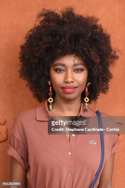 Singer Inna Modja attends the 2018 French Open - Day Six at Roland Garros on June 1, 2018 in Paris, France.