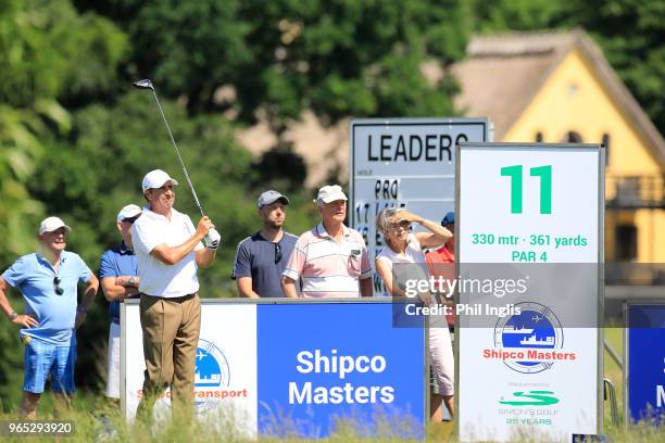 Jose Maria Olazabal of Spain in action during Day One of The Shipco Masters Promoted by Simons Golf Club at Simons Golf Club on June 1, 2018 in...