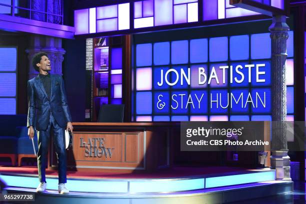 The Late Show with Stephen Colbert and Jon Batiste during Wednesday's May 23, 2018 show.