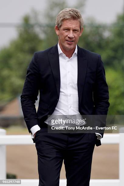 Marcel Brands the new Everton Director of Football spends his first day at USM Finch Farm on June 1, 2018 in Halewood, England.