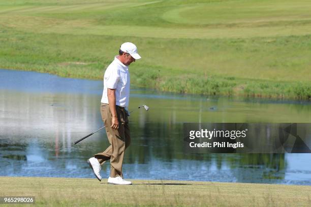 Jose Maria Olazabal of Spain in action during Day One of The Shipco Masters Promoted by Simons Golf Club at Simons Golf Club on June 1, 2018 in...