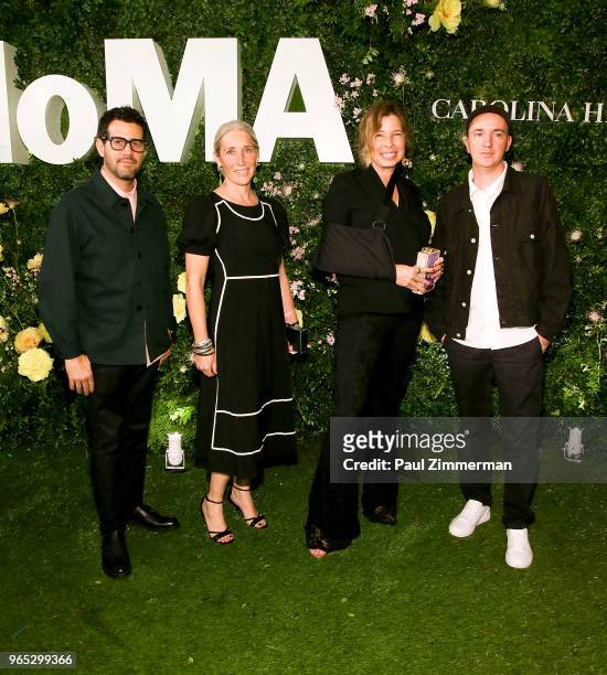 Jose Parla, Larissa Goldston, Anne Pasternak and KAWS attend the 2018 MoMA Party In The Garden at Museum of Modern Art on May 31, 2018 in New York...