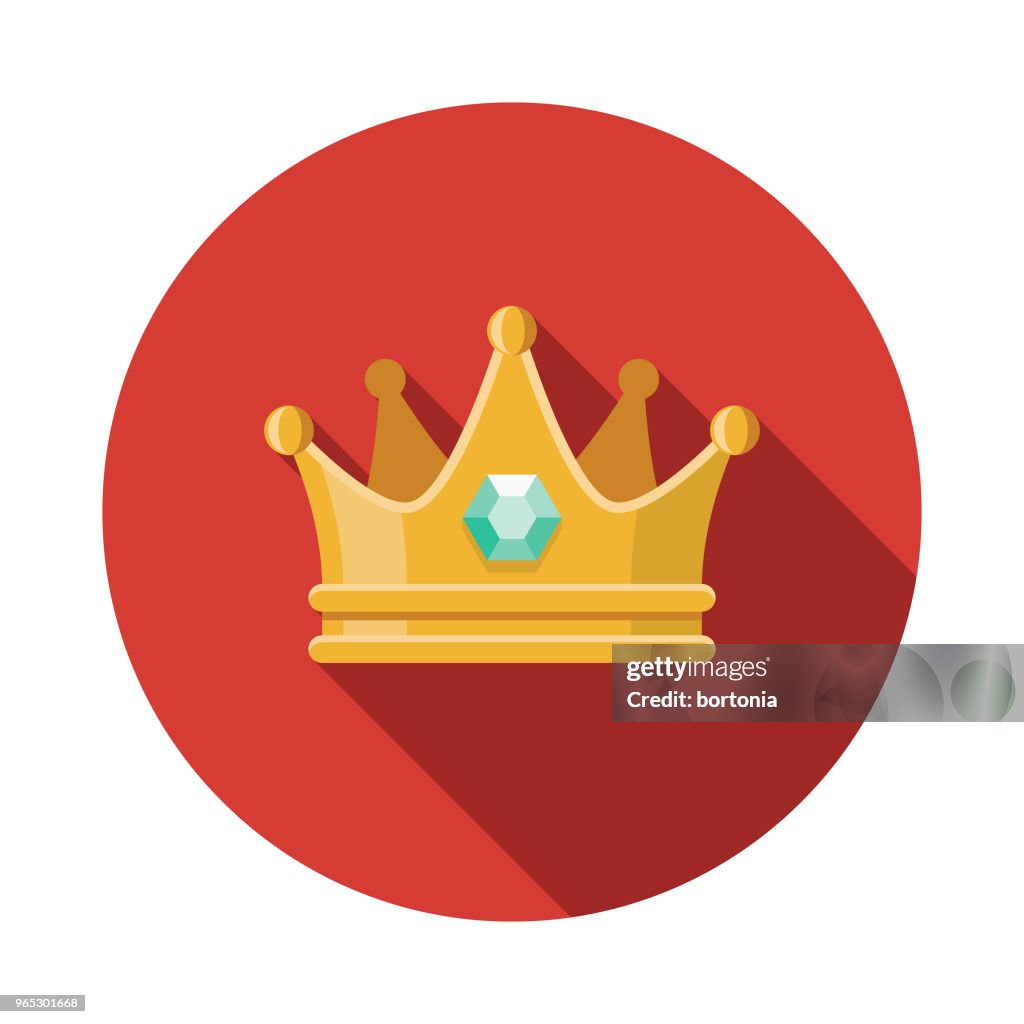 Crown Flat Design Fantasy Icon