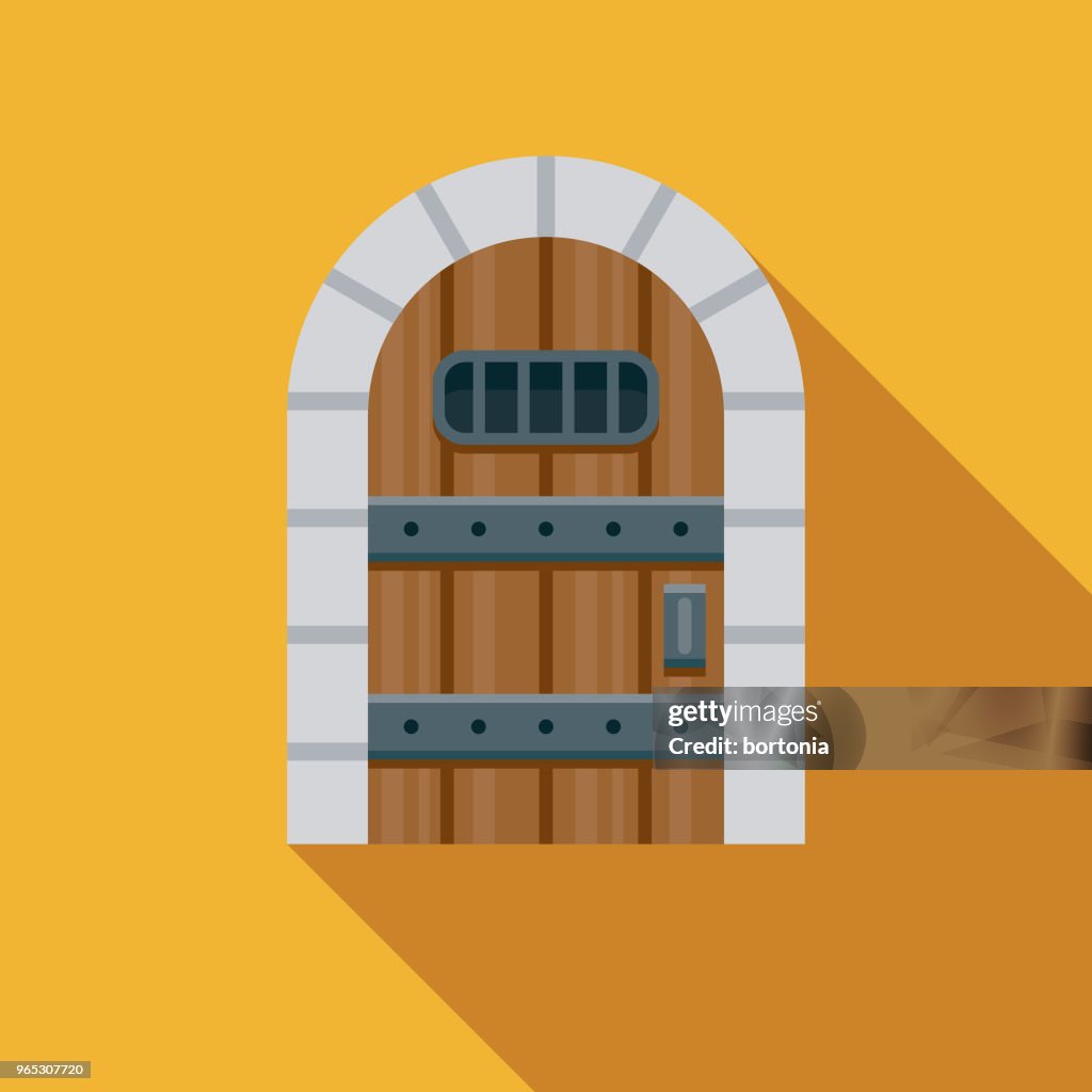 Dungeon Flat Design Fantasy Icon