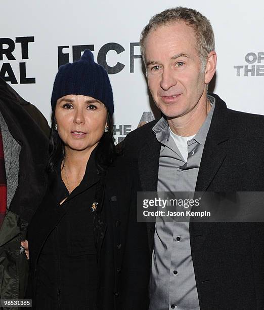 Patti Smyth and John McEnroe attend the premiere of "The Art of The Steal" at MOMA on February 9, 2010 in New York City.