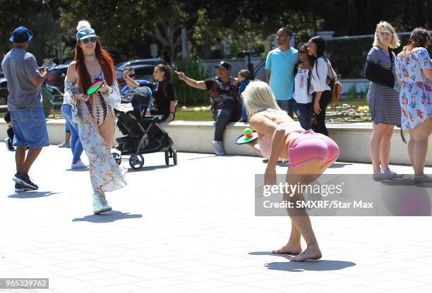 Phoebe Price and Angelique Morgan are seen on May 31, 2018 in Los Angeles, CA.