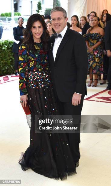 Spirit and Flesh magazine Cheryl Scharf and David Scharf attend the Heavenly Bodies: Fashion & The Catholic Imagination Costume Institute Gala at The...