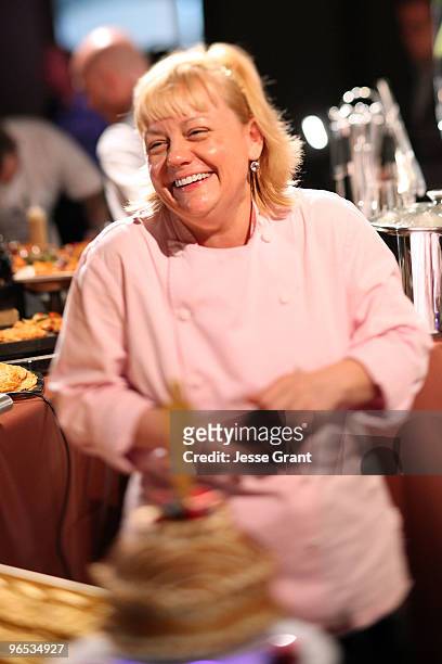 Executive pastry chef Sherry Yard attends the 82nd Academy Awards Governors Ball Preview on February 9, 2010 at The Grand Ballroom at Hollywood and...
