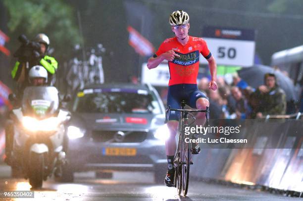 Arrival / Mark Padun of Ukraine and Bahrain Merida Pro Cycling Team / Celebration / during the 3rd Velon Hammer Series 2018, Stage 1 a 77km race from...