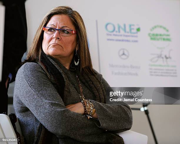 Fern Mallis, Senior Vice President, IMG Fashion attends a press conference hosted by Tetra Pak to announce the Carbon Neutral Initiative For Mercedes...