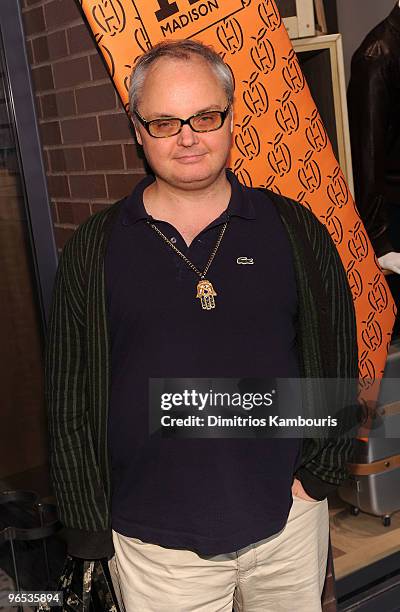 Mickey Boardman of Paper Magazine attends the opening of the first Hermes Men's Store on Madison Avenue on February 9, 2010 in New York City.