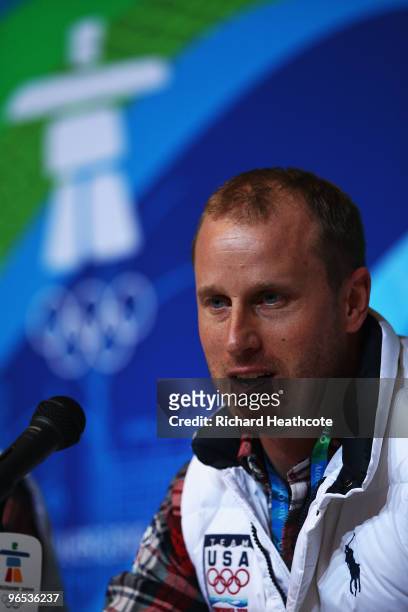 Bengt Walden attends the United States Olympic Committee Luge Singles Press Conference at the Whistler Media Centre on February 9, 2010 in Vancouver,...