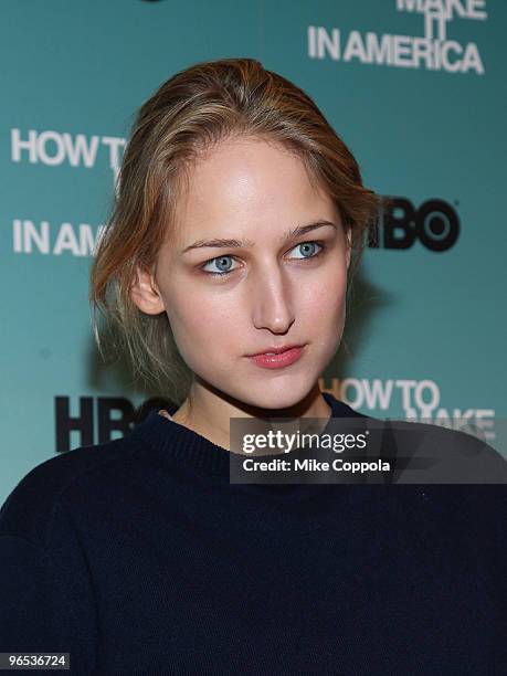 Actress Leelee Sobieski attends the Cinema Society and HBO screening of "How to Make it in America" at Landmark's Sunshine Cinema on February 9, 2010...