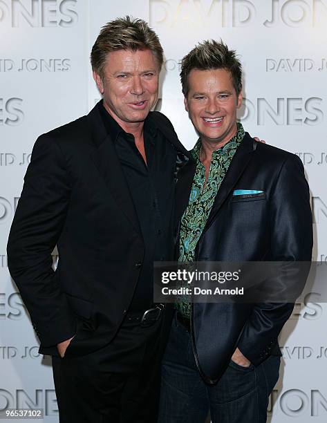 Richard Wilkins and Richard Reid arrive on the red carpet for the David Jones Autumn/Winter 2010 Fashion Launch at at Hordern Pavilion on February...