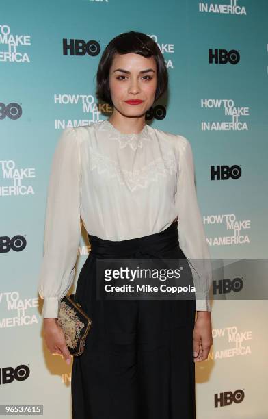 Actress Shannyn Sossamon attends the Cinema Society and HBO screening of "How to Make it in America" at Landmark's Sunshine Cinema on February 9,...
