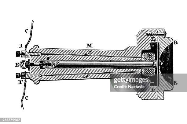 telephone by alexander graham bell (1847-1922) - alexander graham bell stock illustrations