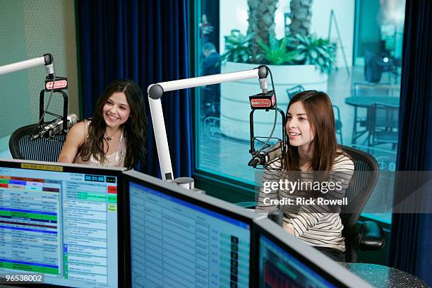 January 11, 2010 - Danielle Campbell and Maggie Castle, stars of the upcoming Disney Channel Original Movie "StarStruck," visited the Radio Disney...