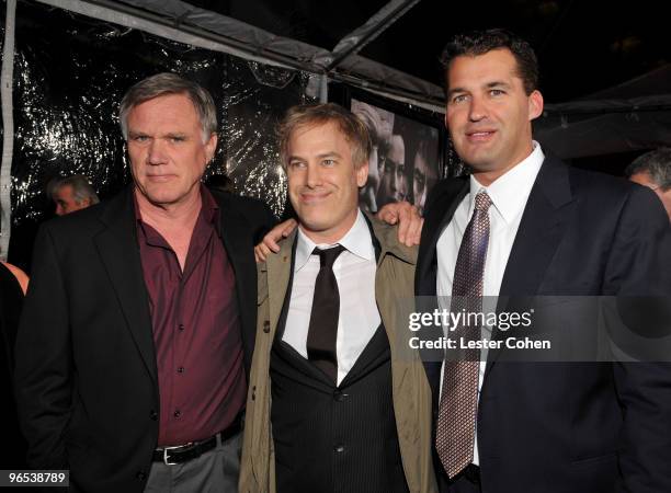 Director Joe Johnston, Producers Rick Yorn and Scott Stuber arrive at the "The Wolfman" Los Angeles Premiere held at ArcLight Hollywood Cinemas on...