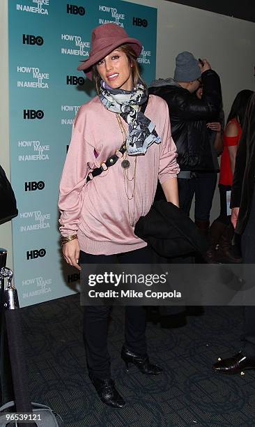 Actress Jennifer Esposito attends the Cinema Society and HBO screening of "How to Make it in America" at Landmark's Sunshine Cinema on February 9,...