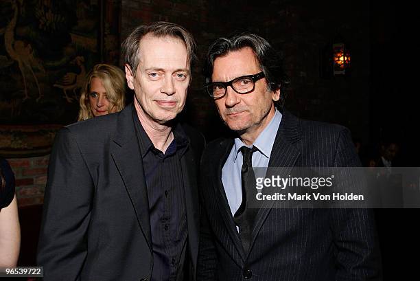 Actor Steve Buscemi and Actor Griffin Dunne attends the after party for the Cinema Society & HBO screening of "How To Make It In America">> at The...