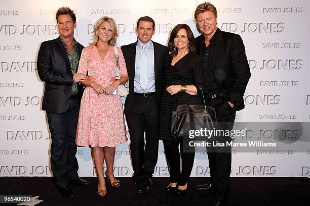 Members of the Today show Richard Reid, Georgie Gardner, Karl Stefanovic, Lisa Wilkinson and Richard Wilkins arrive on the red carpet for the David...