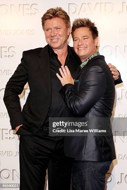 Richard Wilkins and Richard Reid arrive on the red carpet for the David Jones Autumn/Winter 2010 Fashion Launch at the Hordern Pavilion on February...