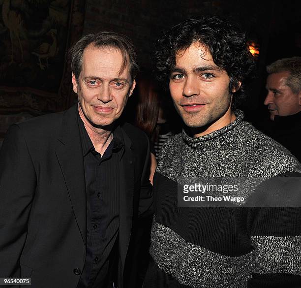 Actors Steve Buscemi and Adrian Grenier attend the "How to Make it in America" screening after party hosted by the Cinema Society and HBO at The...