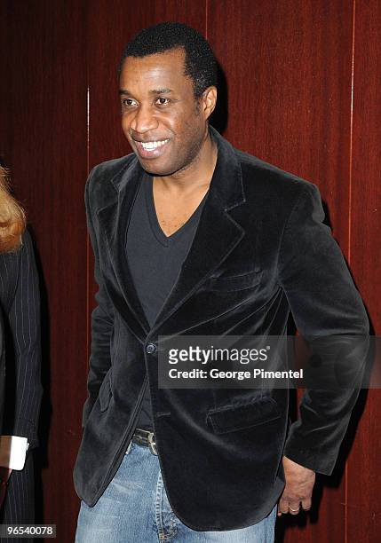 Canadian filmmaker Clement Virgo attends The Canadian Film Centre's Salute To Black History Month at the Isabel Bader Theatre on February 9, 2010 in...