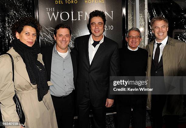 Universal Pictures' Co-Charimen Donna Langley, Co-Charimen Adam Fogelson, actor Benicio Del Toro, Universal Studios' President & COO Ron Meyer and...