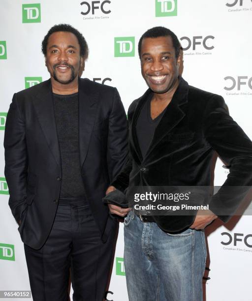 Director Lee Daniels and Canadian filmmaker Clement Virgo attend The Canadian Film Centre's Salute To Black History Month at the Isabel Bader Theatre...