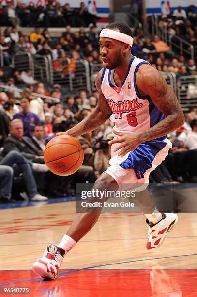 Bobby Brown of the Los Angeles Clippers goes to the basketl against the Utah Jazz at Staples Center on February 9, 2010 in Los Angeles, California....