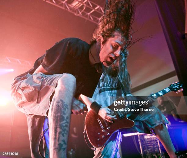 Randy Blythe of Lamb Of God performs on stage at O2 Academy on February 9, 2010 in Birmingham, England.