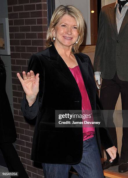 Martha Stewart attends Hermes Men's Store opening on Madison Avenue on February 9, 2010 in New York City.