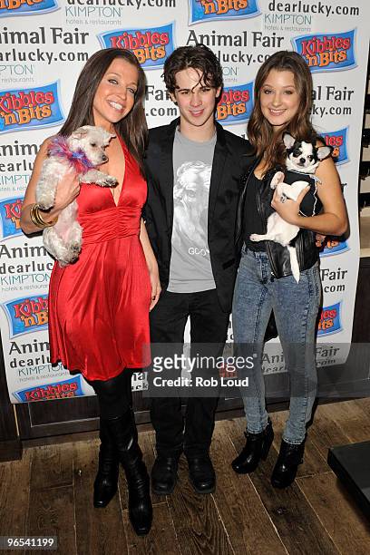 Wendy Diamond, Connor Paolo, and Valentina de Angelis attend Yappy Hour, "It's A Dog's World", at the Muse Hotel on February 9, 2010 in New York City.