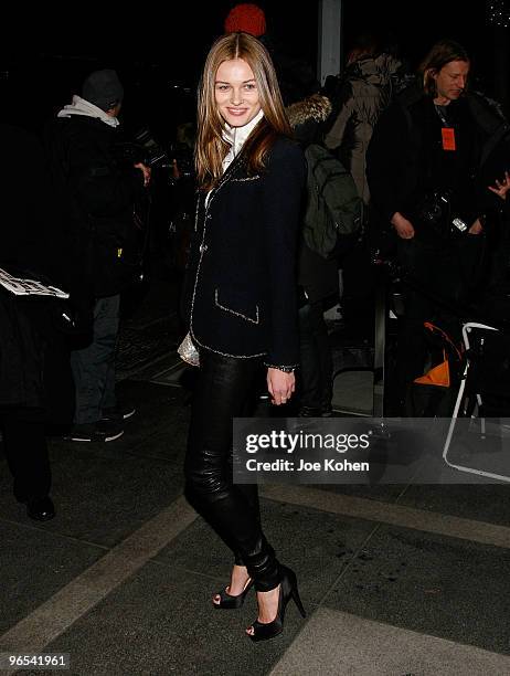 Model Edita Vilkeviciute attends the Chanel Rouge Coco Dinner at The Mark Hotel on February 9, 2010 in New York City.