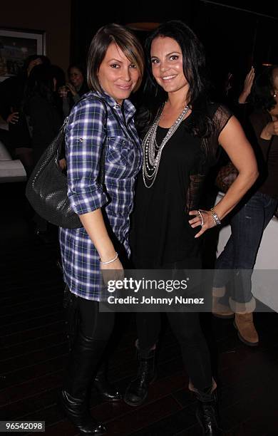 Hot 97 radio personality Angie Martinez and Deirdre Maloney attend Bottles & Strikes Tuesday Celebrity Bowling at Lucky Strike Lanes & Lounge on...