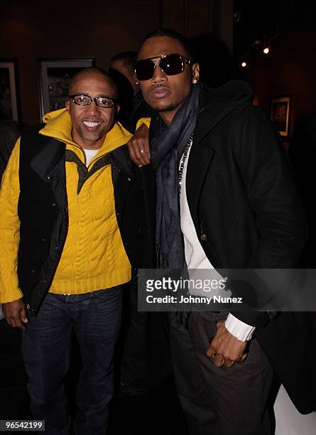 Kevin Liles and recording artist Trey Songz attend Bottles & Strikes Tuesday Celebrity Bowling at Lucky Strike Lanes & Lounge on February 9, 2010 in...