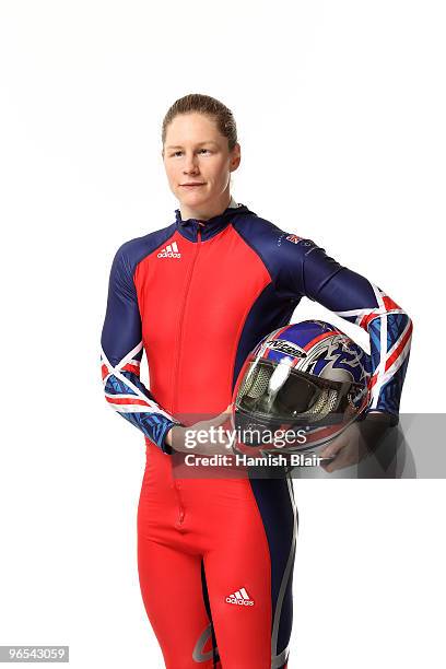 Bobsleigher Gillian Cooke of Great Britain poses during the Team GB adidas Winter Olympic kit launch at Somerset House on January 26, 2010 in London,...