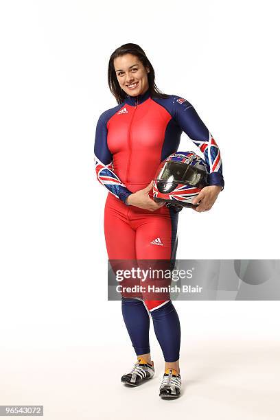 Bobsleigher Nicola Minichiello of Great Britain poses during the Team GB adidas Winter Olympic kit launch at Somerset House on January 26, 2010 in...