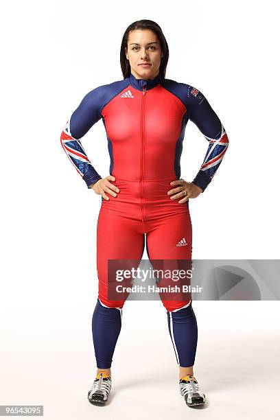 Bobsleigher Nicola Minichiello of Great Britain poses during the Team GB adidas Winter Olympic kit launch at Somerset House on January 26, 2010 in...